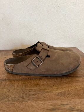 Birkenstock Boston Tan Slip On Sandals Size 44 US Men's 11–11.5 Regular Wide fit